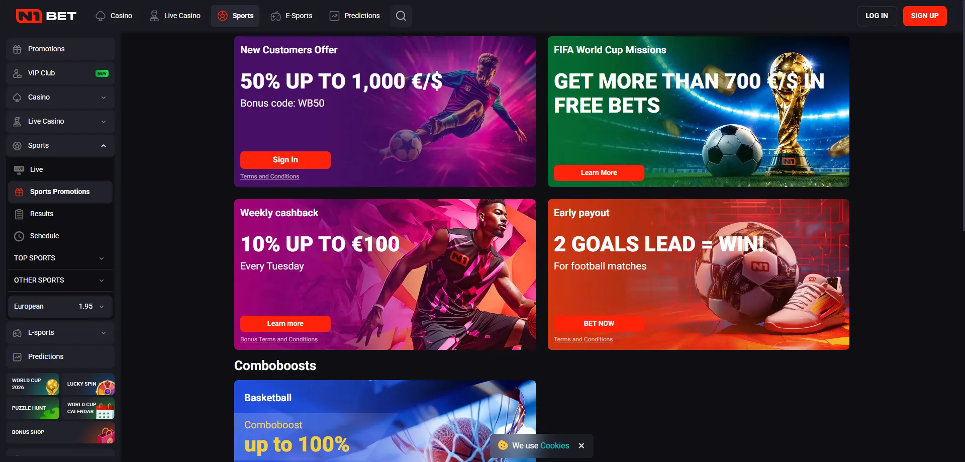 N1Bet Bonusangebote 2026 &ndash; Willkommensbonus bis &euro;200 und Freispiele